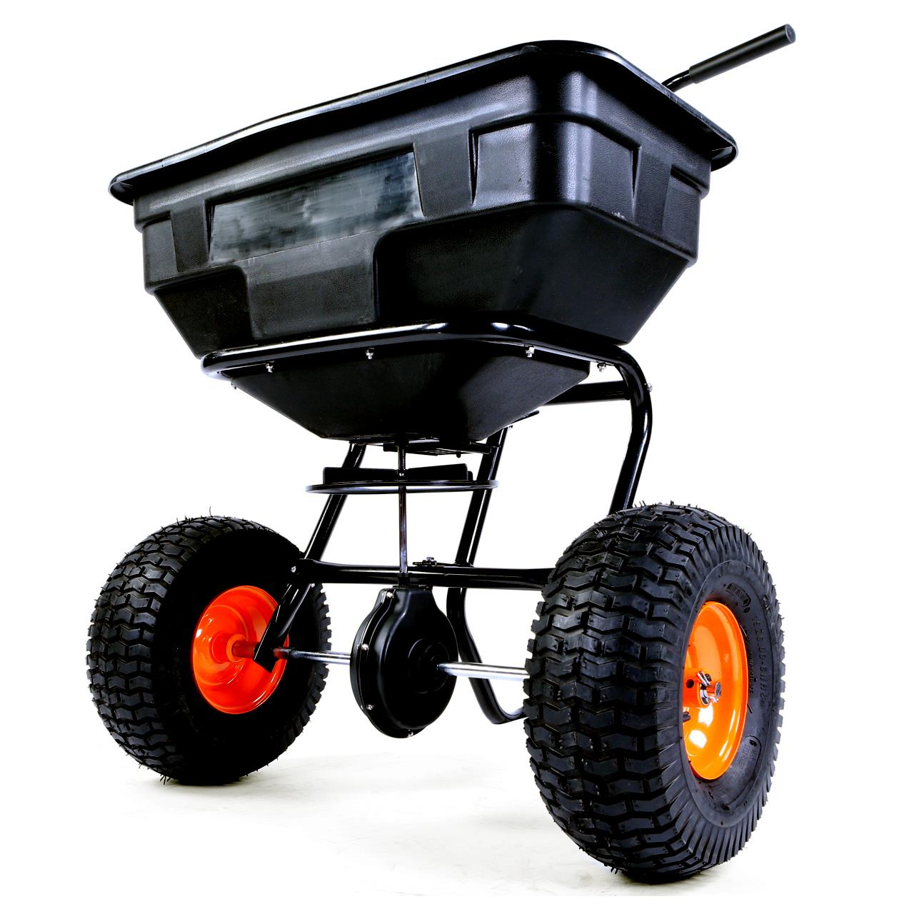 FUXTEC high-quality walk-behind spreader / centrifugal spreader / gritter spreader - for year-round use FX-GS56