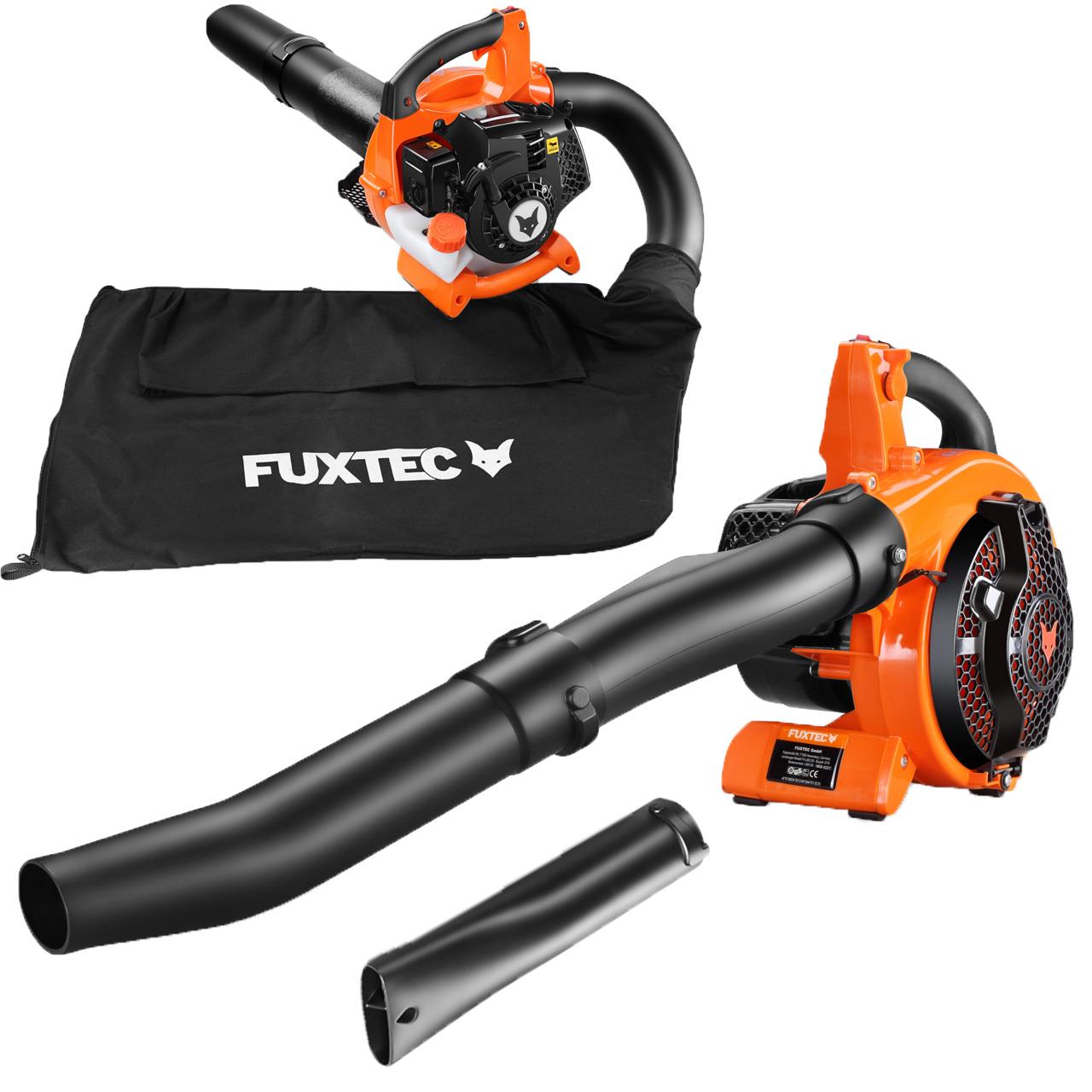 Petrol leaf blower 26cc 4in1 blowing-vacuum-shredder-function + collection bag FUXTEC LBS126