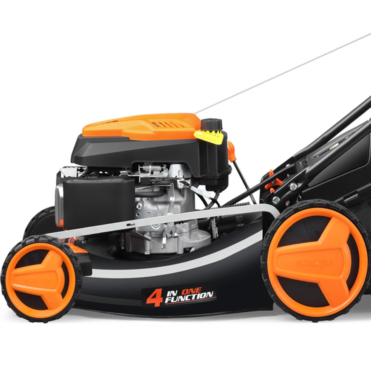 FUXTEC petrol 196cc "E-Start" self-propelled lawnmower 6HP - with zipgo® cutting width 501mm RM5196eS